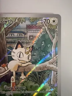 Pokemon Phantasmal Flames Meowth Illustration Rare 106/094 NM-M - Image 3