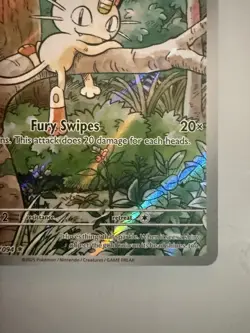 Pokemon Phantasmal Flames Meowth Illustration Rare 106/094 NM-M - Image 4