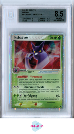 CROBAT EX HOLO R 2005 POKEMON EX DEOXYS GERMAN 96 BGS 8.5 - Image 1