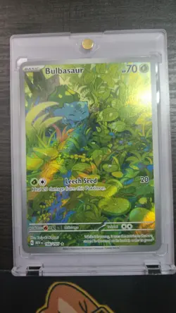 Pokemon TCG Bulbasaur 166/165 Illustration Rare Holo Scarlet & Violet 151 70 HP - Image 1