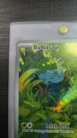 Pokemon TCG Bulbasaur 166/165 Illustration Rare Holo Scarlet & Violet 151 70 HP - Image 2