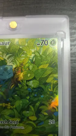 Pokemon TCG Bulbasaur 166/165 Illustration Rare Holo Scarlet & Violet 151 70 HP - Image 3