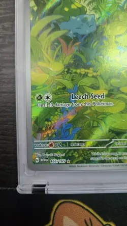 Pokemon TCG Bulbasaur 166/165 Illustration Rare Holo Scarlet & Violet 151 70 HP - Image 5
