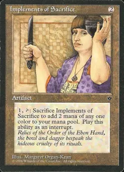 Implements of Sacrifice - Light Play MTG Fallen Empires - Image 1