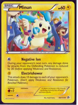 POKEMON 2013 MINUN 48/113 & PLUSLE 47/113-LEGENDARY TREASURES UNCOMMON REGULAR - Image 2