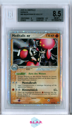 MEDICHAM EX HOLO R 2005 POKEMON EX EMERALD GERMAN 95 BGS 8.5 - Image 1