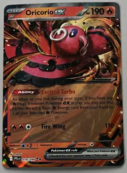 Pokemon Phantasmal Flames Oricorio ex Basic Double Rare HoloFoil #018/094 - Image 1