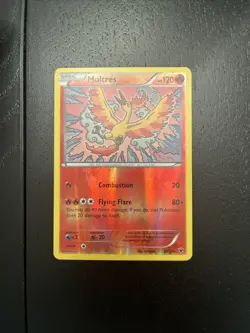 Pokemon - Moltres - 9/124 - Rare - Reverse Holo - XY - Fates Collide HOLO BLEED - Image 1