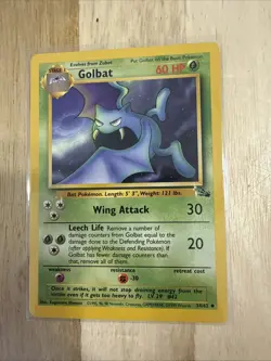 Pokemon TCG Golbat Fossil 34 Regular Unlimited Uncommon - Image 2
