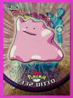 2000 Topps Chrome Pokemon TV Animation Edition Series 2 Foil #132 Ditto - Image 1