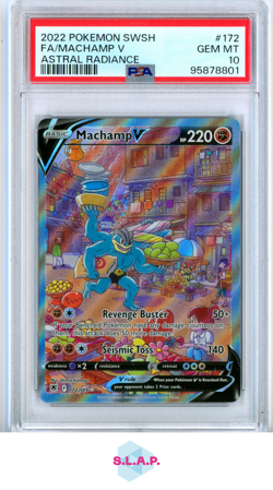 FA/MACHAMP V ASTRAL RADIANCE POKEMON SWSH ASTRAL RADIANCE 2022 172 PSA 10 - Image 1