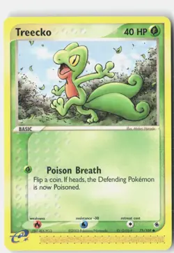 Treecko 75/109 Common Ruby & Sapphire Pokemon Near Mint - Image 1