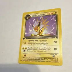 Pokemon Dark Jolteon Team Rocket 38/82 Uncommon Regular 1st Edition English 2000 - Image 1