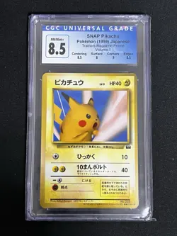 Pokemon 1999 Trainers Magazine Vol.1 Pikachu Promo Snap CGC 8.5 Near Mint PSA - Image 1