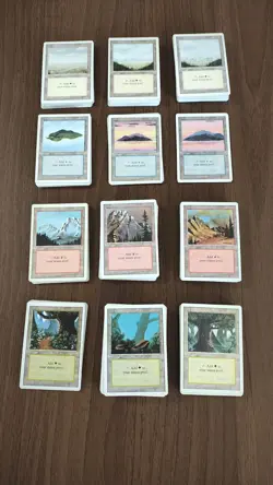 Mountain Plains Swamp Forest 3ed Revised Edition Total 300 Basic Land MTG Magic - Image 1
