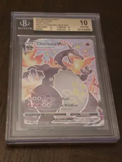 Pokemon Sword and Shield Charizard VMAX Shining Fates #SV107 BGS 10 PRISTINE - Image 1