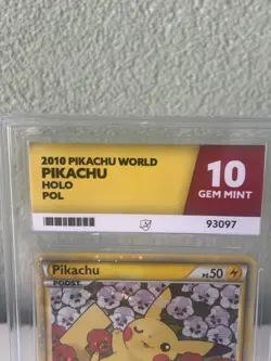 ACE 10 2010 POKEMON PIKACHU WORLD Champ PROMO POLISH PIKACHU-HOLO Red Roses - Image 4
