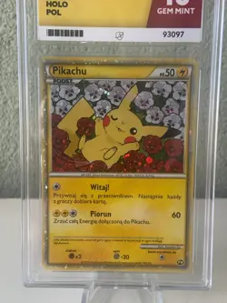 ACE 10 2010 POKEMON PIKACHU WORLD Champ PROMO POLISH PIKACHU-HOLO Red Roses - Image 5