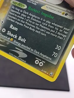 Dark Ampharos 2/109 EX Team Rocket Returns 2004 Pokemon Holo - Image 3