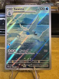POKEMON - SWANNA - 110/086 - ILLUSTRATION RARE - S&V WHITE FLARE - NM 22 - Image 1