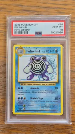 Pokemon - PSA 10 - Poliwhirl - #24 - 2016 - XY - Evolutions - PSA Pop 17 - Image 1