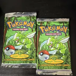 Pokemon Jungle 1st Edition Booster Pack 11 Cards WOTC 1999 Scyther - Image 1