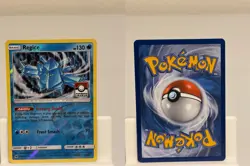 Regice 28 NM Crimson Invasion 111 Holo Pokemon Reverse Holo Pokemon League Stamp - Image 1