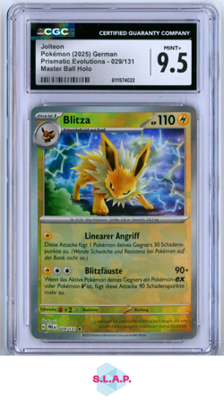 JOLTEON PRISMATIC EVOLUTIONS - PRE DE MASTER BALL HOLO 029/131 POKEMON CGC 9 - Image 1