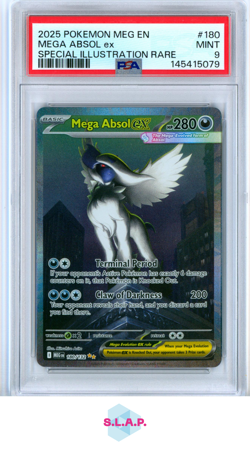 MEGA ABSOL EX SPECI4L ILL RARE POKEMON MEG EN-MEGA EVOLUTION 2025 180 PSA 9 - Image 1