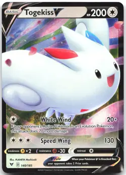 Togekiss V 140/185 Holo V Rare Vivid Voltage Pokemon Lightly Played - Image 1