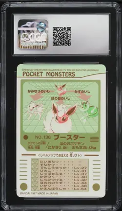 1998 Pokemon Japanese Bandai Sealdass Sticker Flareon #136 CGC 9 MINT - Image 2