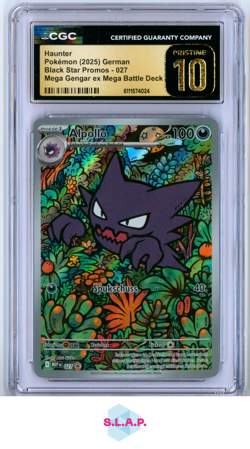 HAUNTER BLCK STR PRMS - MEGA EVO MEP DE GENGAR EX BATTLE DECK 027 POKEMON CGC 10 - Image 1