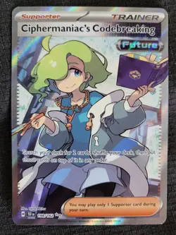 Pokemon TCG Temporal Forces Trainer Ciphermaniac’s Codebreaking #198/162 NM MINT - Image 1