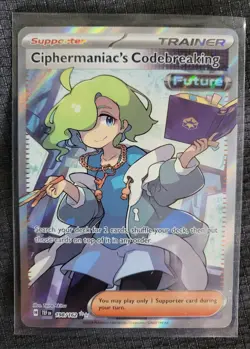 Pokemon TCG Temporal Forces Trainer Ciphermaniac’s Codebreaking #198/162 NM MINT - Image 3