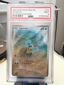 PSA 9 2023 Pokemon Squirtle Illustration Rare Holo Scarlet & Violet 151 170/165 - Image 1
