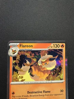 Pokemon TCG Flareon 136/165 Sv: Scarlet & Violet 151 Rare Near Mint - Image 3