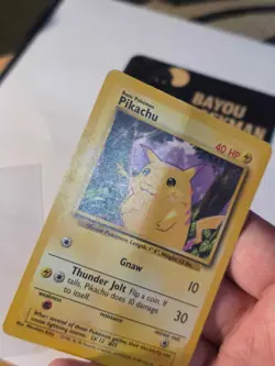 Pikachu 58/102 Common Base Set Pokemon MP - Image 3