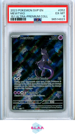 MEWTWO 151 ULTRA-PREMIUM COLL POKEMON SVP EN-SV BLACK STAR PROMO 2023 052 PSA 6 - Image 1