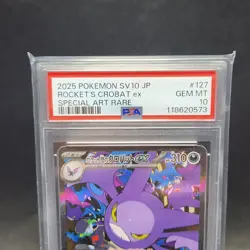 PSA 10 2025 POKEMON JAPANESE GLORY OF TEAM ROCKET'S CROBAT EX SAR 127/098 sv10 - Image 4