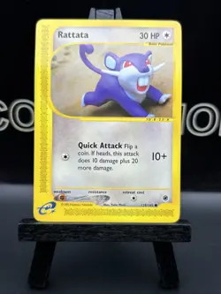 Pokemon TCG RATTATA 128/165 Expedition Common Regular 2002 VLP - Image 2