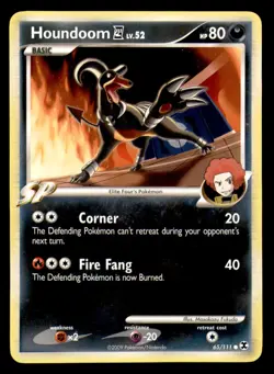 Houndoom E4 65/111 Common Rising Rivals Pokemon Moderately Played - Image 1