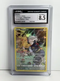 2022 Pokemon Pikachu Lost Origin Trainer Gallery TG05/TG30 CGC NM/ Mint + 8.5 - Image 1