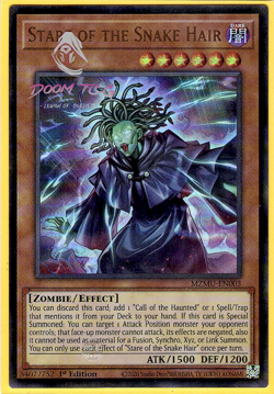 Yugioh! Stare of the Snake Hair MZMU-EN003 (UR) 1st Ed - Image 1