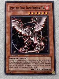 Horus the Black Flame Dragon Lv6 SOD-EN007 1st Edition MP - Image 1