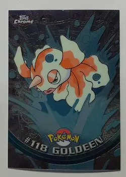 Pokemon Topps Chrome Card 2000 #118 Goldeen *BOX SPLIT* Mint Condition - Image 2