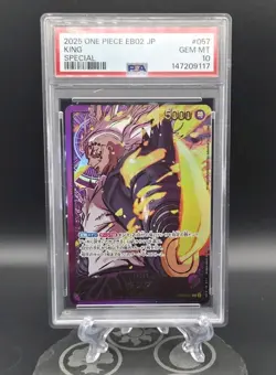 One Piece EB02 JP King OP08-057 GOLD Leader Anime 25th Coll. PSA 10! - Image 1