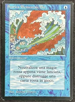 MAGIC~SCARICA ELEMENTALE BLU~FBB~FOREIGN BLACK BORDERED~1 EDIZIONE~ITA~LP - Image 1