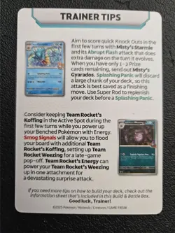 Destined Rivals Team Rocket Trainer Tip Art Card - Build Battle Deck - Pokemon - Image 2