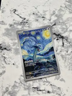 Pokemon Lugia Starry Night Van Gogh Beautiful Moon ACG Star Trading Card Fan - Image 1