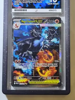 Mega Charizard X EX #125 SIR Perfect Subs Gem Mint 10 Ace Graded Pokemon Card - Image 5
